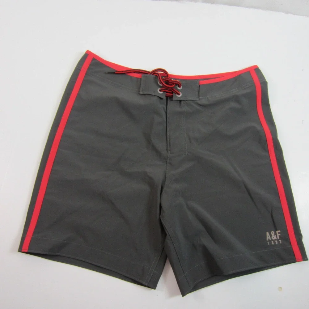 abercrombie men's board shorts gray xl